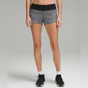Lululemon Speed Up Low-Rise Lined Short 2.5" Gray Heather Lux Multi Black/Black